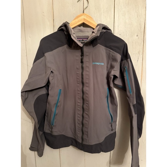 Vintage Patagonia Shelter Stone Jacket Womens XS Grey H2NO Rain Shell Hooded P12 - Picture 3 of 11
